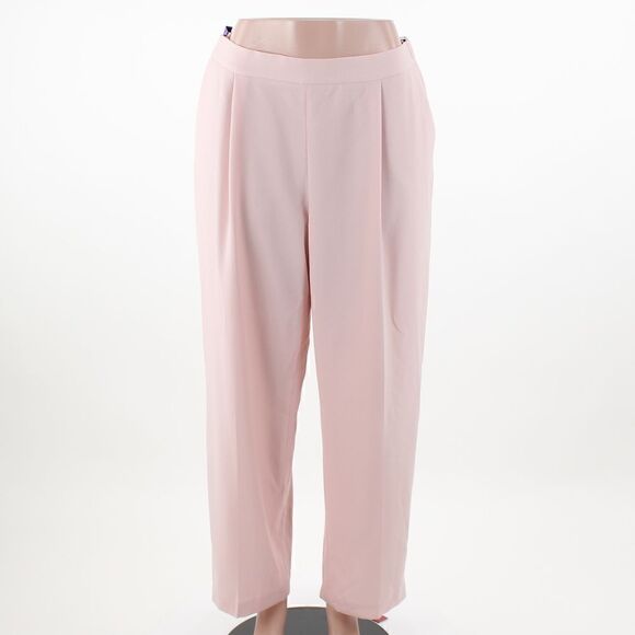 Bar III Plus Size Solid Pull-On Pants in Rosebud - Picture 2 of 5